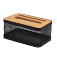 thumbnail image 2 of CUTICATE Napkin Holder Paper Holder Bathroom Living Room Bedroom Paper Storage Rack Container Removable Tissue Holder Tissue Box Cover 22cmx13.6cmx11.2cm, 2 of 8