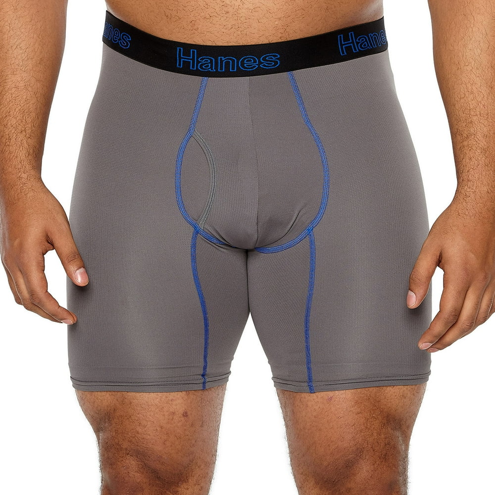 Hanes Hanes Mens Comfort Flex Fit Ultra Soft Cotton Stretch Boxer Briefs 4Pack, S Walmart