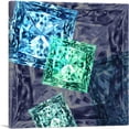 thumbnail image 1 of ARTCANVAS Dark Blue Purple Green Princess Cut Diamond Jewel Canvas Art Print - Size: 18" x 18" (1.50" Deep), 1 of 9