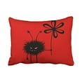 thumbnail image 1 of RYLABLUE Halloween Red Evil Flower Bug Gothic Throw Pillow Covers Cushion Cover Case 20X30 Inches Pillowcases Two Side, 1 of 1