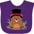 thumbnail image 3 of Inktastic Groundhog Day with Groundhog in Top Hat Boys or Girls Baby Bib, 3 of 4