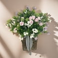 thumbnail image 2 of Spring Flower Wreath Artificial Floral Basket Door Hanging For Home Decoration Holiday Props, 2 of 5
