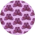 thumbnail image 1 of Ahgly Company Machine Washable Indoor Round Transitional Violet Purple Area Rugs, 5' Round, 1 of 7