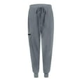 thumbnail image 5 of GEWSEY Womens Scrub Joggers 4-Way Stretch Anti- Moisture-Wicking Elastic Waistband Four Pocket Jogger Pants (Grey, XXL), 5 of 8