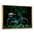 thumbnail image 2 of Designart "Blue-Green Journey II" Bicycle Floater Framed Wall Decor, 2 of 5
