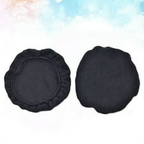 4pcs Stretchable Fabric Headphone Covers Washable Sanitary Ear Pad Earcup Earpad Covers Fit Most On Ear Headphones with 9-11cm L Size (Black)