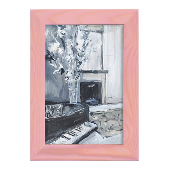 Piano Blues III - Framed Print w/glass - Sunset Pink