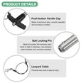 thumbnail image 2 of Uxcell 2Pcs T Handle Lock Pins, 8mm Dia. 100mm Usage Long Push-Button Ball Locking Pin, 2 of 2