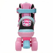Roller Derby Girls Remix Quad Roller Skates with Patches Adjustable Sizes (3-6)