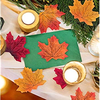 Chefic Maple Leaves Fall Decoration Lights 3M 20 LED Artificial Autumn Fall for 