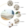 thumbnail image 6 of PiccoCasa Cotton Cable Knit Bed Blanket for Bedding Beige 70 x 78 inch, 6 of 6