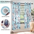 thumbnail image 5 of Koalas Leaves Blue Blackout Curtains Thermal Insulation 63 inch Grommet for Bedroom Living Room Bathroom Kitchen Windows 2 Pack, 5 of 6