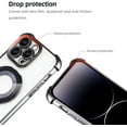 thumbnail image 6 of Entronix Magnetic Clear Case for iPhone 16 Pro Max, Built-in Kickstand Ring Shockproof Bumper, Black, 6 of 7