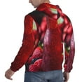 thumbnail image 6 of Uemuo Berry Infused Refreshment Pattern Men's Hoodie - Casual Pullover Hoodie with Kangaroo Pocket, Stylish Hooded Sweatshirt for Everyday Wear-Large, 6 of 7