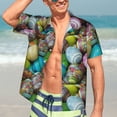 thumbnail image 5 of Lsque Easter Egg1 pattern Hawaiian Shirt for Men, Unisex Summer Beach Casual Short Sleeve Button Down Shirts-Medium, 5 of 9