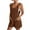 Brown, variant on UVEASISHA Short Rompers for Women Summer Sleeveless Tie Knot Strap Overalls Boho Casual Wide Leg Jumpsuits with Pockets Army Green L