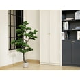 thumbnail image 7 of 62.75'' Artificial Bonsai tree in a White fishbowl planter perfect for indoor and outdoor use, 7 of 7