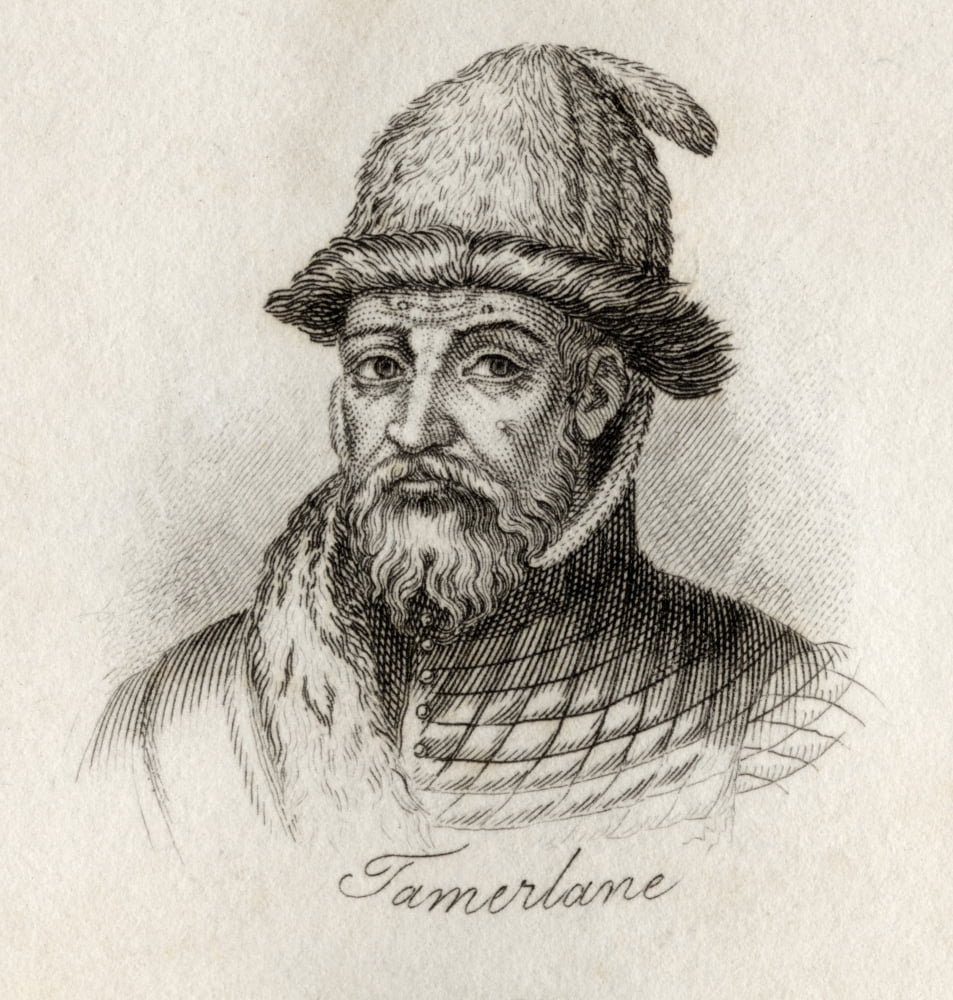 Tamerlane 1336-1405 Also Known As Temur Taimur Timur Lenk Timur I Leng Tamburlaine Or Taimur-E-Lang Mongol-Turkic Conqueror Ruler Of The Timurid Empire1370-1405 Founder Of The Timurid DynastyEngraved