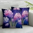 thumbnail image 3 of Nawypu Galactic Hyacinth Pillow Covers Ultra Soft Comfy Microfiber Decorative Square Throw Pillowcases For All Season Living Room Bed And Sofa Office Travel Sleeping Body Cushion Pillow Case, 3 of 5