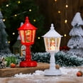 thumbnail image 3 of Uutvery Santa Claus Table Lamp Night Light,Christmas Themed Light Post with Music Luminous,Glittering Lighted Lantern,3D Illusion Lamp Night,Xmas Table Lamp for Party Decor Christmas Ornament, 3 of 7