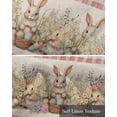 thumbnail image 6 of Easter Bunny Plaid Linen Curtain Valance for Bedroom/Bathroom/Kitchen/Office/Living/Dining Room Windows,Spring Garden Flower Eggs Herbs Pink Pocket Topper Drapes Decorative Cafe Drapery Panel 54x18, 6 of 6