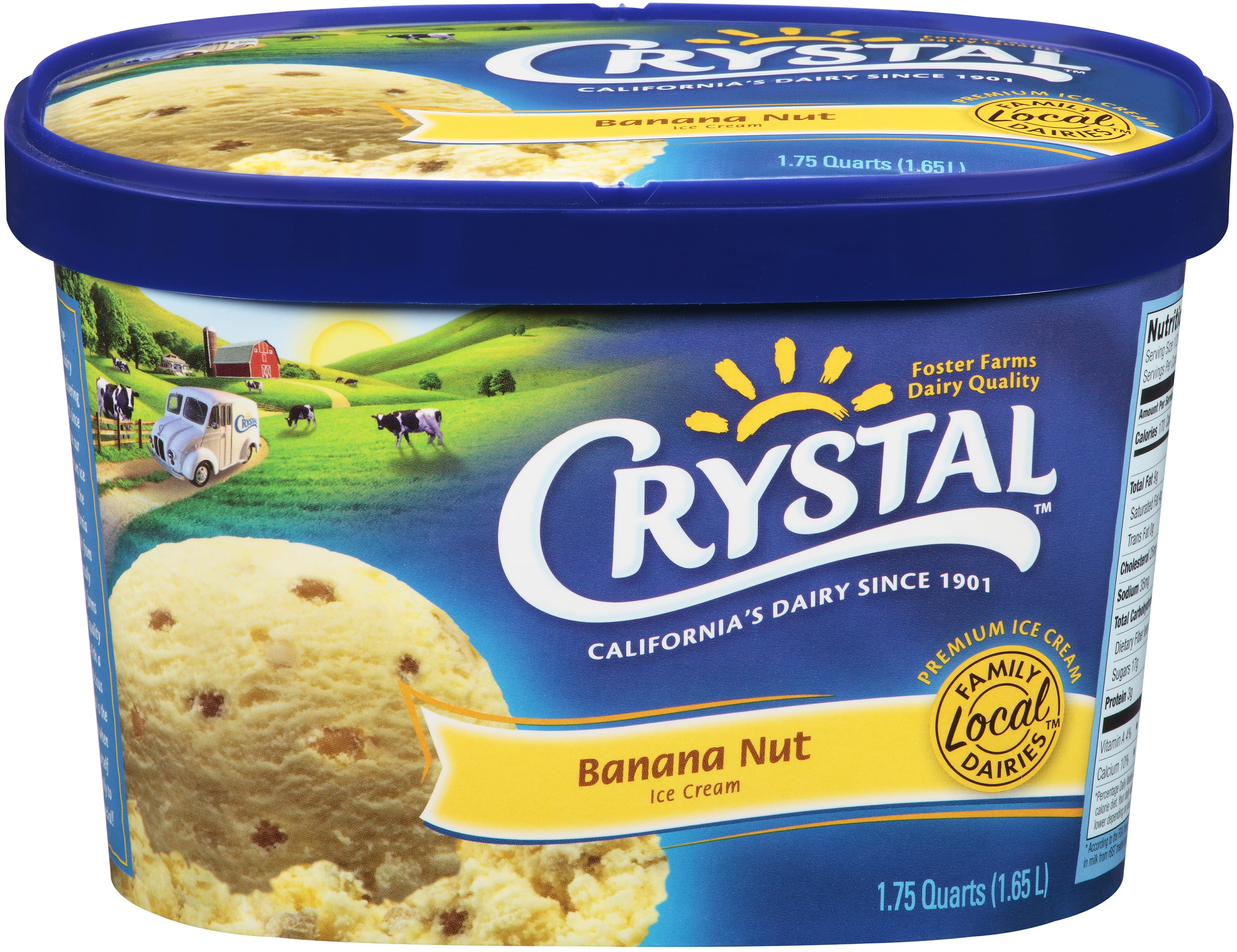 Crystal Banana Nut Ice Cream 1 75 Qt Walmart Com Walmart Com