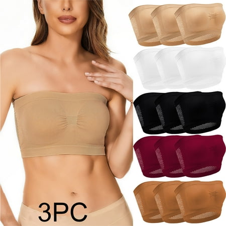 Itsame 3 Pack Everyday Casual Bra Set Womens Full Support Bra Comfortable Breathable Wireless Comfort Bralette Wine Size 2XL