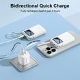 thumbnail image 6 of Yoobao Mini Power Bank PD20W Fast Charging with LED Display, 10000mAh USB-C in&Out Portable Charger with Built-in 2 Cables, 4 Outputs Travel Battery Pack for iPhone 16 15 Samsung iPad, White, 6 of 10