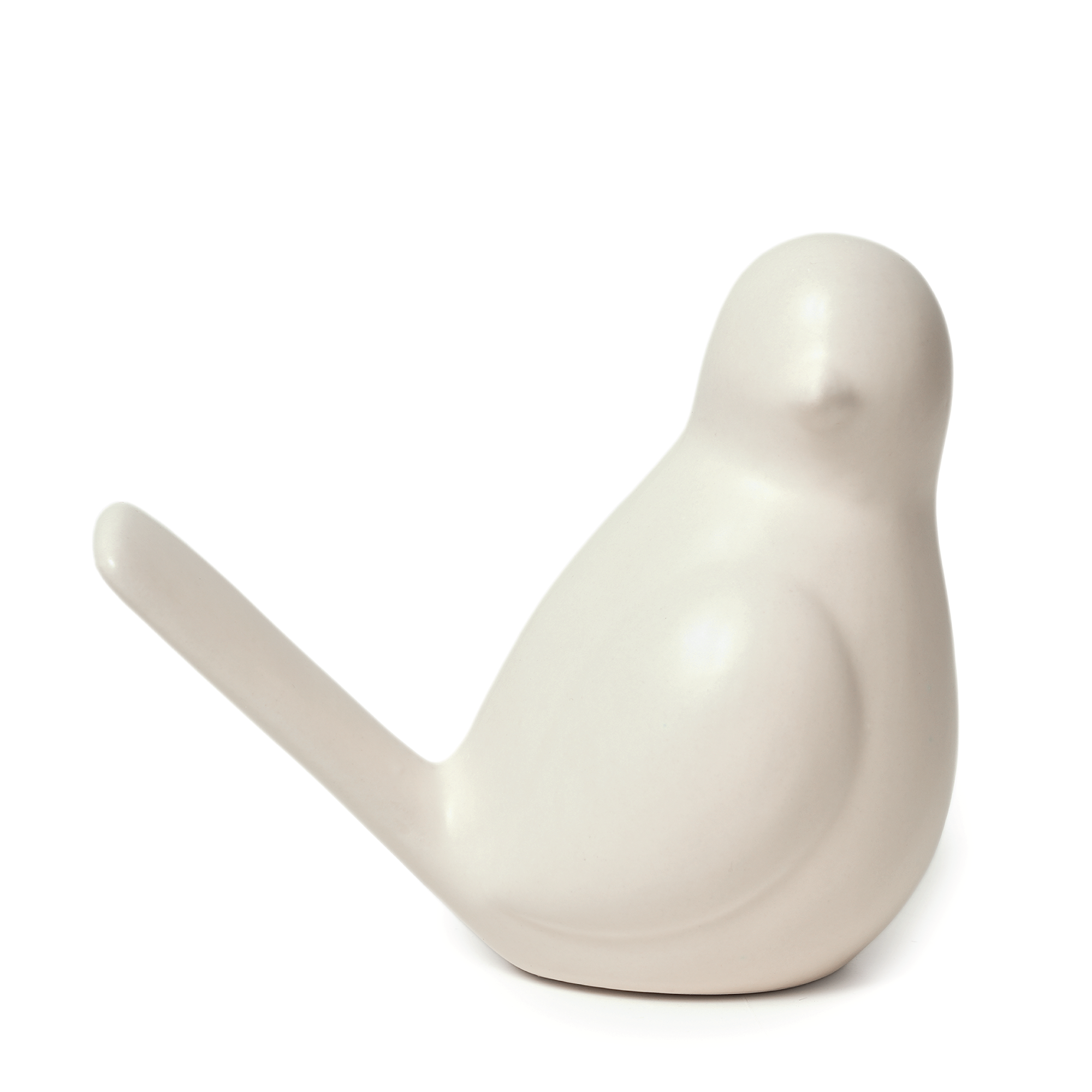 Mainstays Vanilla Dream Ceramic Tabletop Bird Statue Ornament Decoration