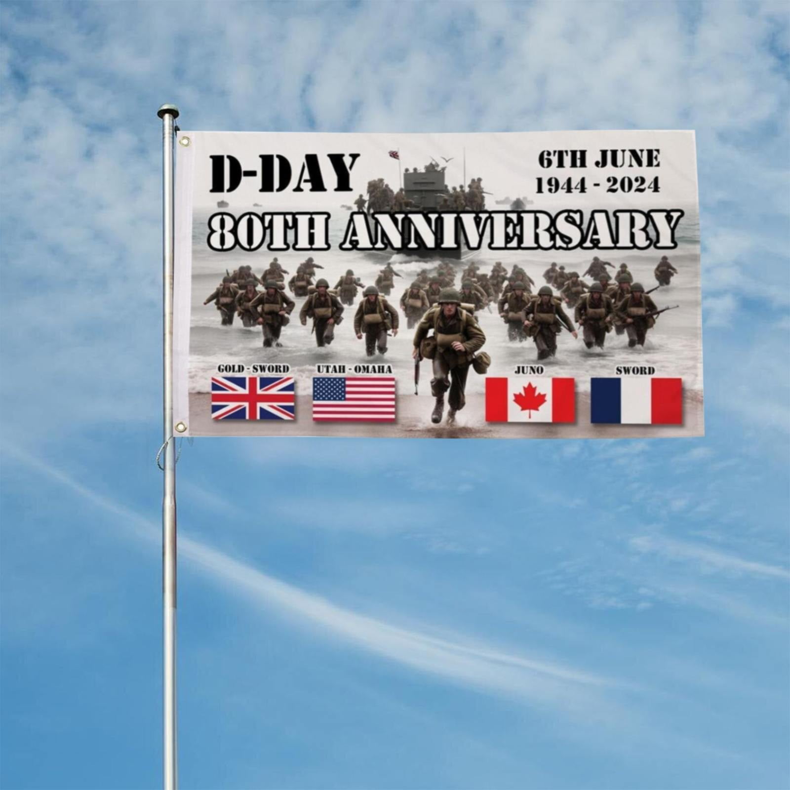 Drapeau Du 80e Anniversaire Du Jour J, Drapeaux De Jardin