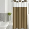 thumbnail image 3 of Ikfashoni Hookless Shower Curtain with Snap in Liner, Khaki Waffle Weave Stall Bathroom Curtain, 36"X74", 3 of 8