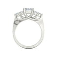 thumbnail image 5 of HeartsAndYou 5ct Emerald Cut Moissanite Petite Round Accents Solitaire Ring 18k White Gold over Silver, 5 of 5