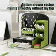 thumbnail image 5 of Desktop Storage Rack with Drawers Office Organization Study Supplies Storage Multifunctional Plastic Storage Solution Compact Space-Saving Design Durable Easy to Assemble, 5 of 7