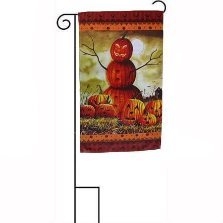 12x18 12"x18" Happy Halloween Jack O Lantern Man Sleeved w/Garden Stand Flag