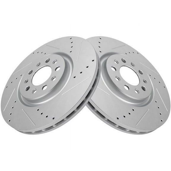 Front Brake Rotor Set 2 Piece - Compatible with 2014 - 2021 Jeep Cherokee 2015 2016 2017 2018 2019 2020