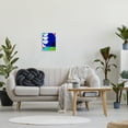 thumbnail image 3 of Stupell Industries Blue Contemporary Shapes Abstract Painting Gray Framed Art Print Wall Art, 11 x 14, 3 of 9