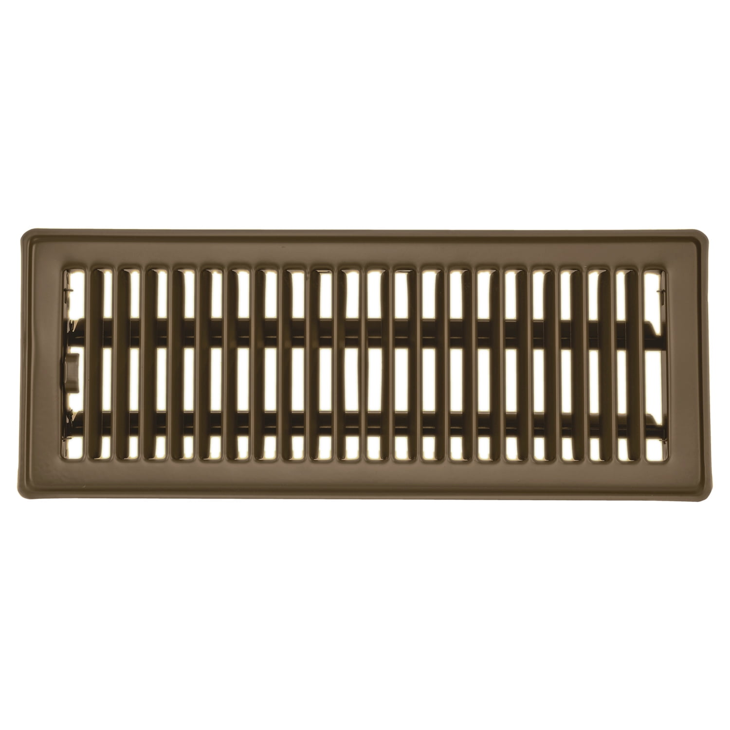 Imperial 4-inch x 12-inch Chocolate Steel Painted Louvered, Floor Register, Rectangular, Household Vent Cover
