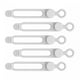 thumbnail image 5 of Organizador de cables Sunnimix reutilizable de 5 piezas bridas de sujeción de silicona Correas de cables premium multiusos Blanco, 5 of 8