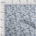 thumbnail image 2 of oneOone Polyester Spandex Medium Blue Fabric Floral Retro Fabric For Sewing Printed Craft Fabric By The Yard 56 Inch Wide, 2 of 5