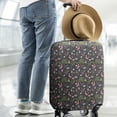 thumbnail image 2 of Black Cartoon Unicorn Plant Pattern Luggage Cover Fashion Suitcase Cover Baggage Covers Fit 25-28 Inch Luggage (Go Travel), 2 of 5