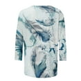 thumbnail image 4 of Blouse pour Femmes T-shirt Imprimé Mode Ample Manches 3/4 Col Rond Hauts Décontractés T-shirt pour Femmes en Liquidation, 4 of 5