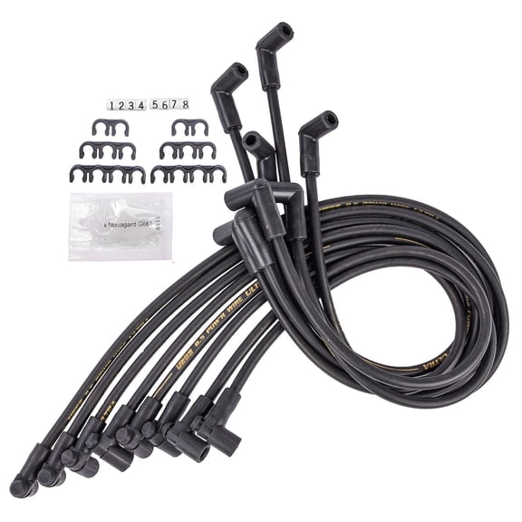 JEGS 402020 8.5mm Black Ultra Pow r Wires Small Block Chevy Over Valve Covers Fo