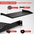thumbnail image 2 of 8-Pack 1U Server Rack Shelf - Universal Device Server Rack Mounting Tray, 2 of 7