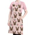 thumbnail image 5 of German Shepherd and Pioneer Flower Apron-Garden Aprons for Women with Pockets-Cotton Linen Waterproof Kitchen Cooking Gardening Aprons Adjustable for Kitchen,Cooking,BBQ and Salon 33x27 Inch, 5 of 7