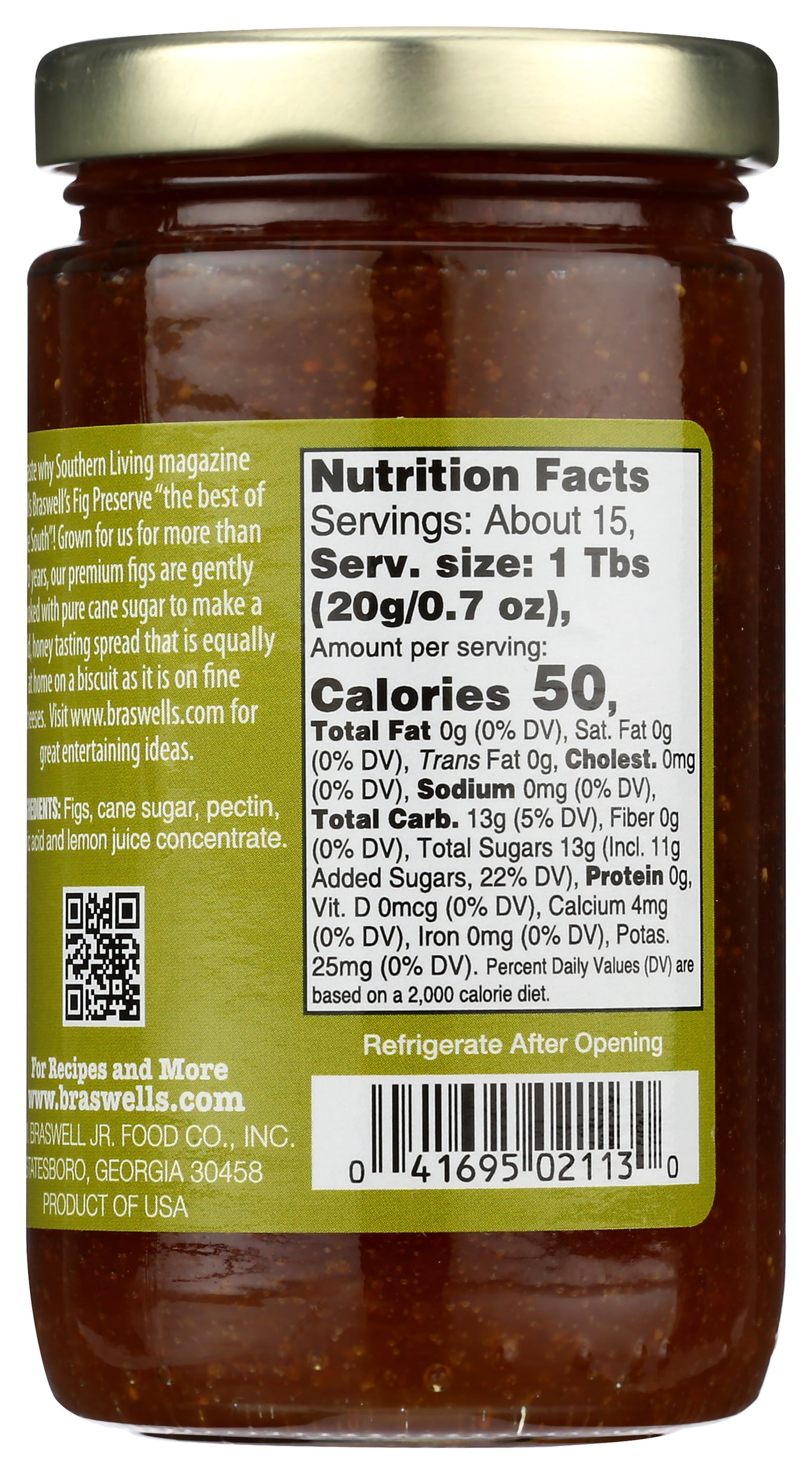 (2 pack) Braswell's, Fig Preserve 10.5 oz