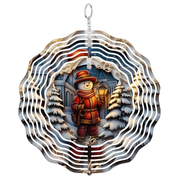 Gingerbread House 3D Detailed Art 3D Wind Spinner Stainless Steel Kinetic Art Holiday Kitchen Decor 10 Inch