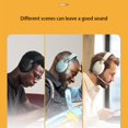 thumbnail image 3 of EIMELI Headphone Over Ear Rechargeable Headset with Mircrophone Travel Walking Office Phone Music Earphone Beige Gold, 3 of 9