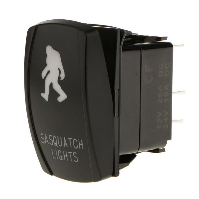 12/24V coche motocicleta 5 pines ON/OFF barra de luz LED interruptor basculante impermeable Baoblaze Interruptor de luz sasquatch