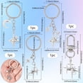 thumbnail image 2 of 1 Box 4Pcs 4 Styles Star Charm Key Chain Silver Moon Keychain Metal Alloy Stars Aesthetic Car Keys Holder Decorative Chain Clasp Keyrings for Purse Handbag Backpack Cellphone Accessories for DIY, 2 of 6