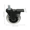 thumbnail image 2 of 5 ruedas giratorias para silla de oficina, universales, con giro de 360 grados., 2 of 6